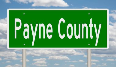 İşaretli yeşil 3D otoyol