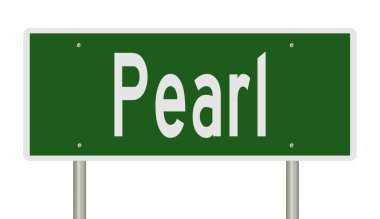 İşaretli yeşil 3D otoyol