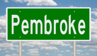 İşaretli yeşil 3D otoyol