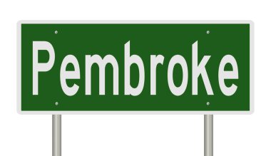 İşaretli yeşil 3D otoyol