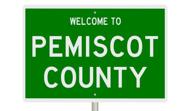 İşaretli yeşil 3D otoyol