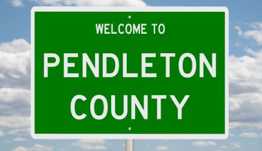 İşaretli yeşil 3D otoyol