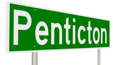 İşaretli yeşil 3D otoyol