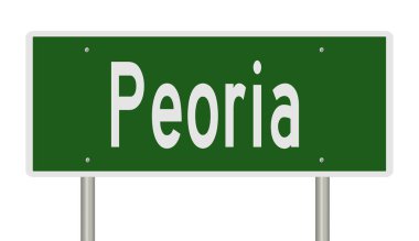 İşaretli yeşil 3D otoyol