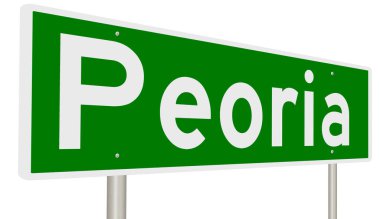 İşaretli yeşil 3D otoyol