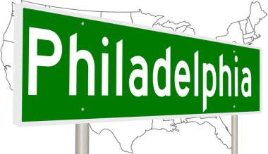 İşaretli yeşil 3D otoyol