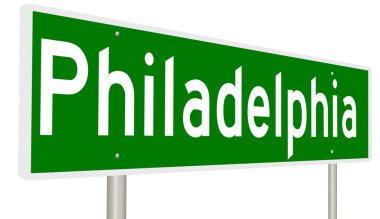 İşaretli yeşil 3D otoyol