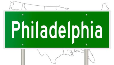 İşaretli yeşil 3D otoyol