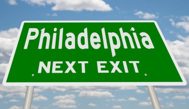 İşaretli yeşil 3D otoyol