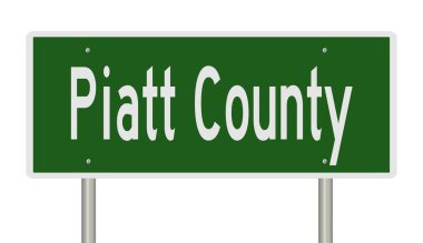 İşaretli yeşil 3D otoyol