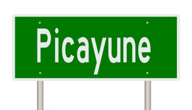 İşaretli yeşil 3D otoyol