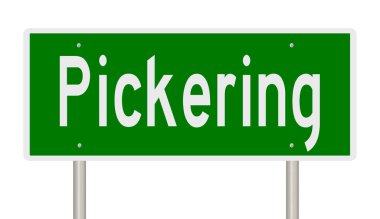 İşaretli yeşil 3D otoyol