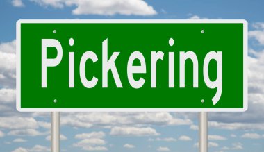 İşaretli yeşil 3D otoyol