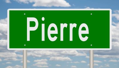 İşaretli yeşil 3D otoyol