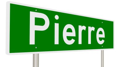 İşaretli yeşil 3D otoyol