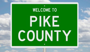 İşaretli yeşil 3D otoyol