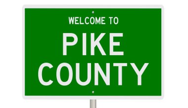 İşaretli yeşil 3D otoyol