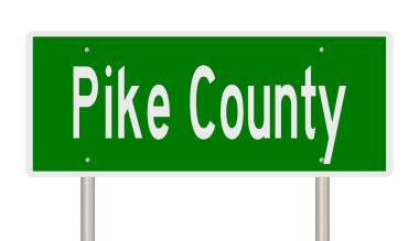 İşaretli yeşil 3D otoyol