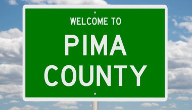 İşaretli yeşil 3D otoyol