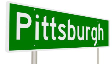 İşaretli yeşil 3D otoyol