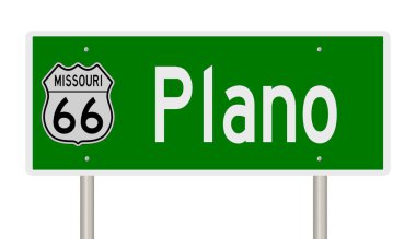 İşaretli yeşil 3D otoyol