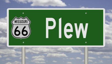 İşaretli yeşil 3D otoyol