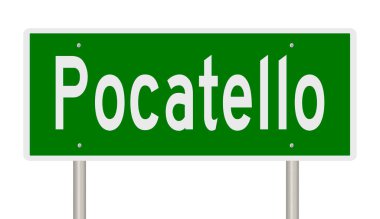 İşaretli yeşil 3D otoyol 