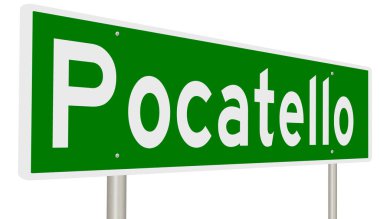 İşaretli yeşil 3D otoyol 