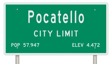 İşaretli yeşil 3D otoyol 