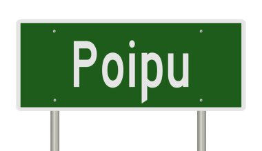 İşaretli yeşil 3D otoyol 