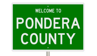 İşaretli yeşil 3D otoyol 