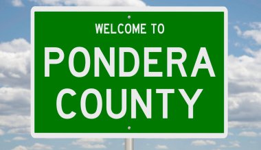 İşaretli yeşil 3D otoyol 