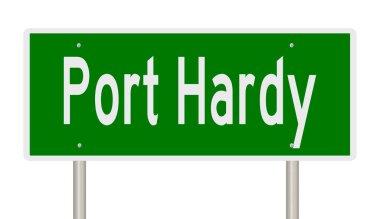 İşaretli yeşil 3D otoyol