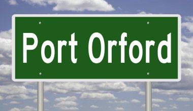 İşaretli yeşil 3D otoyol