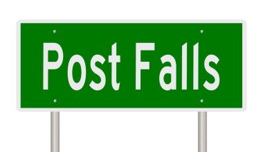 İşaretli yeşil 3D otoyol