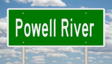 Yeşil 3D otoyol tabelasının çizimi