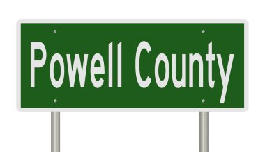 Yeşil 3D otoyol tabelasının çizimi