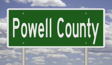 Yeşil 3D otoyol tabelasının çizimi