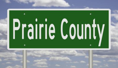 Yeşil 3D otoyol tabelasının çizimi