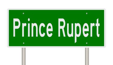 İşaretli yeşil 3D otoyol