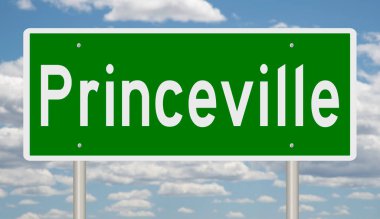 İşaretli yeşil 3D otoyol