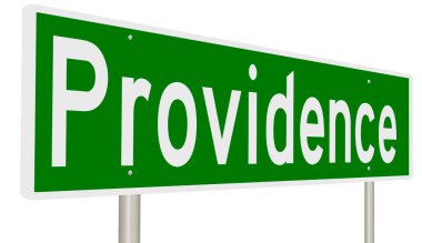 İşaretli yeşil 3D otoyol