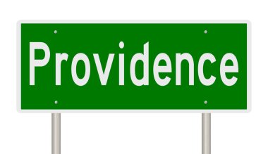 İşaretli yeşil 3D otoyol