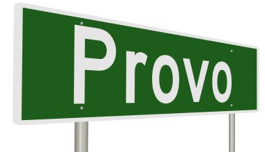 İşaretli yeşil 3D otoyol