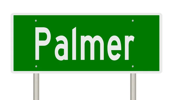 İşaretli yeşil 3D otoyol