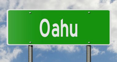 İşaretli yeşil 3D otoyol