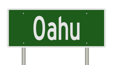 İşaretli yeşil 3D otoyol