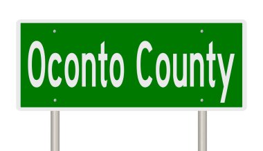 İşaretli yeşil 3D otoyol