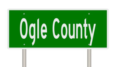 İşaretli yeşil 3D otoyol