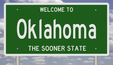 İşaretli yeşil 3D otoyol